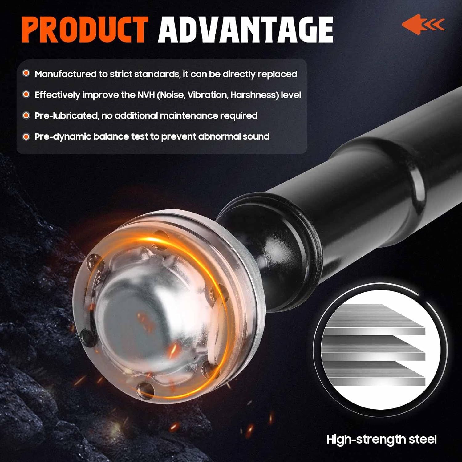 AWD Rear Drive Shaft Propeller Shaft Driveshaft Assembly fits for Ford Escape L4 1.5L/1.6L/2.0L/2.5L 2013-2018, for Lincoln MKC L4 2.0L/2.3L 2015-2018 Sport Utility EJ7Z-4R602-D EJ7Z-4R602-B