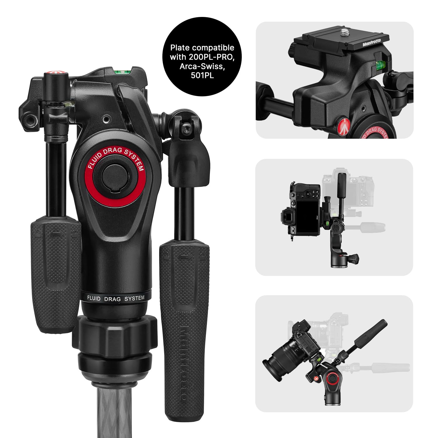 MANFROTTO Kit Trépied BEFREE GT PRO Carbone + rotule 3D
