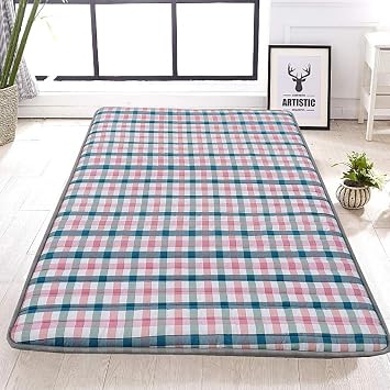 Japanese Futon Mattress High Resilience, Thick Folding Quilted Down Mattress Pad to Improve Sleep, Apartment Bedroom Mattress Mat, B-Twin