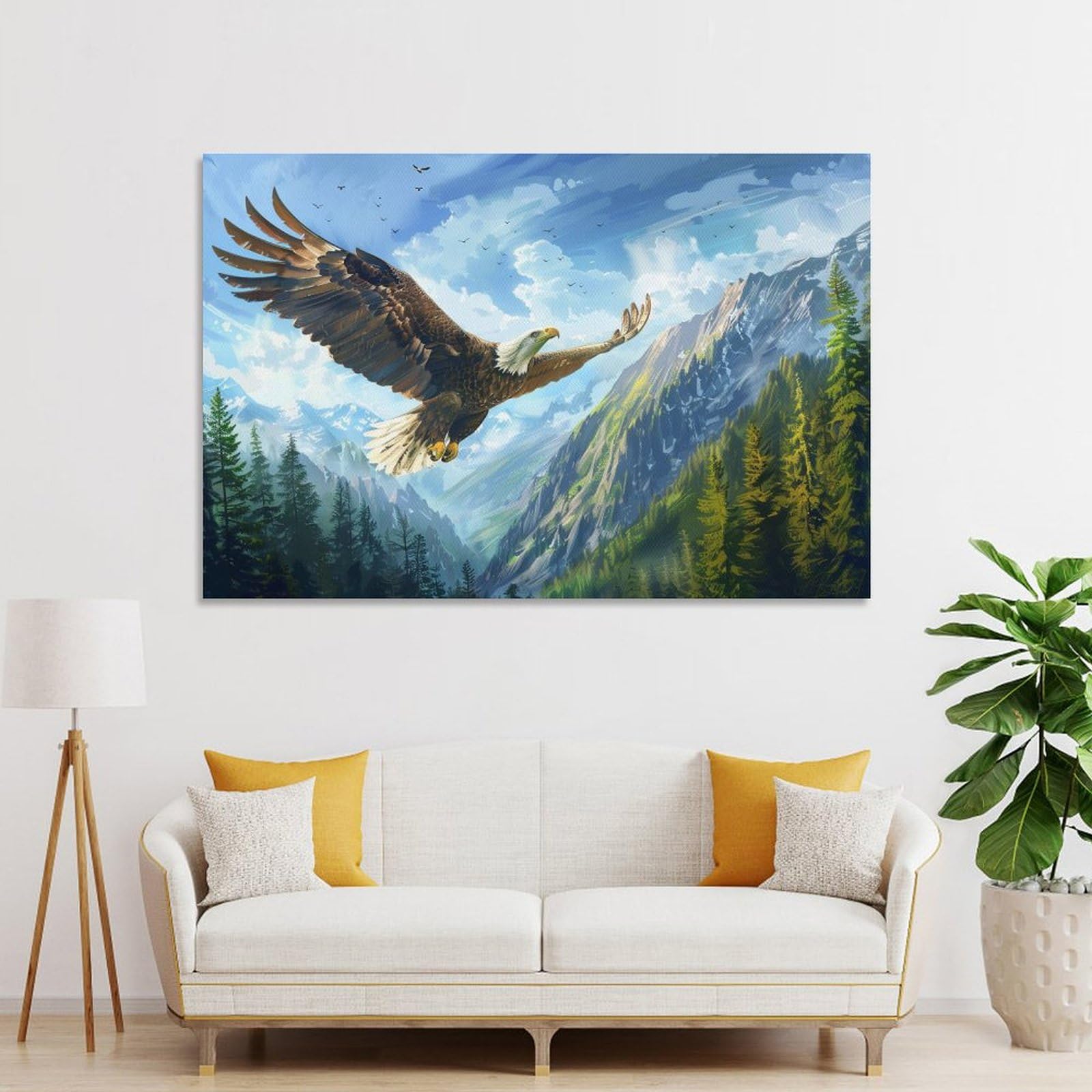 Amazon.co.jp: 絵画 鷲は翼を広げて高く飛びます アートパネル