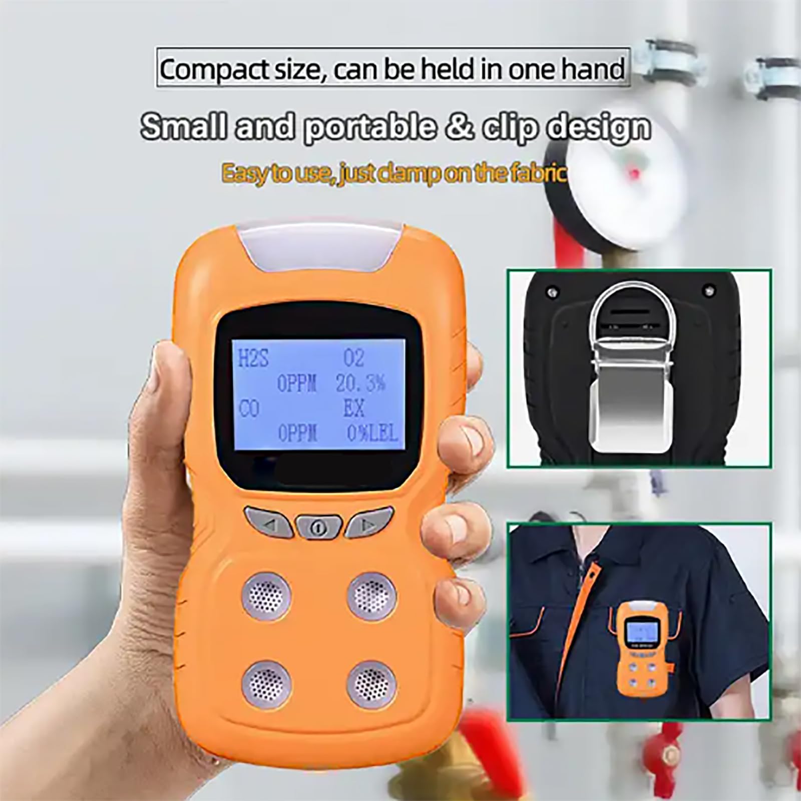 Detektor Wycieków Gazów Palnych, Analizator Wycieków Gazu Ziemnego 4 W 1 Z Wyświetlaczem LCD, Cztery Metody Alarmowania I Potrójny Alarm, Konstrukcja Z Trzema Zabezpieczeniami, Do Domu I Kuchni