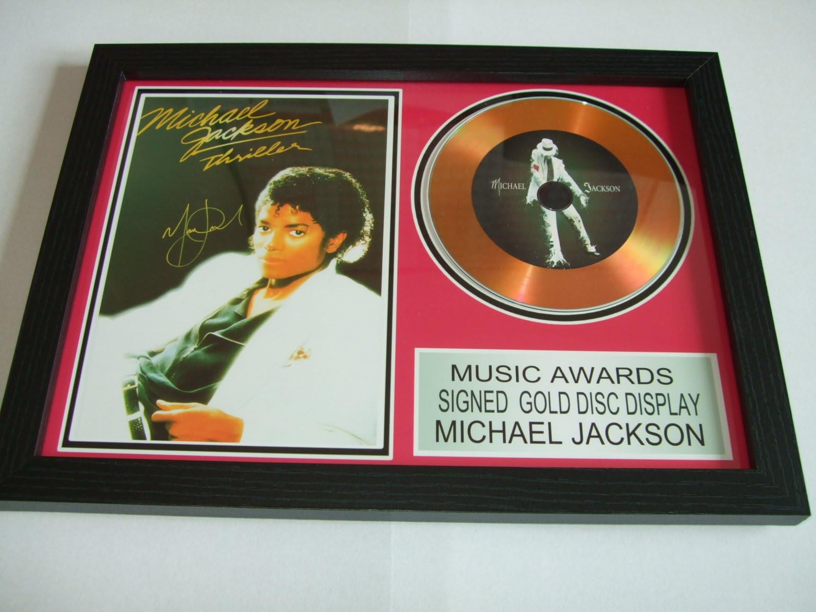michael jackson signed gold disc