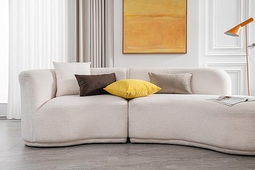 Miniatura 6 de DEZENE Fundas de almohada europeas de 26 x 26 pulgadas paquete de 2 fundas de almohada de terciopelo suave y acogedor de gran tamaño para sofá,