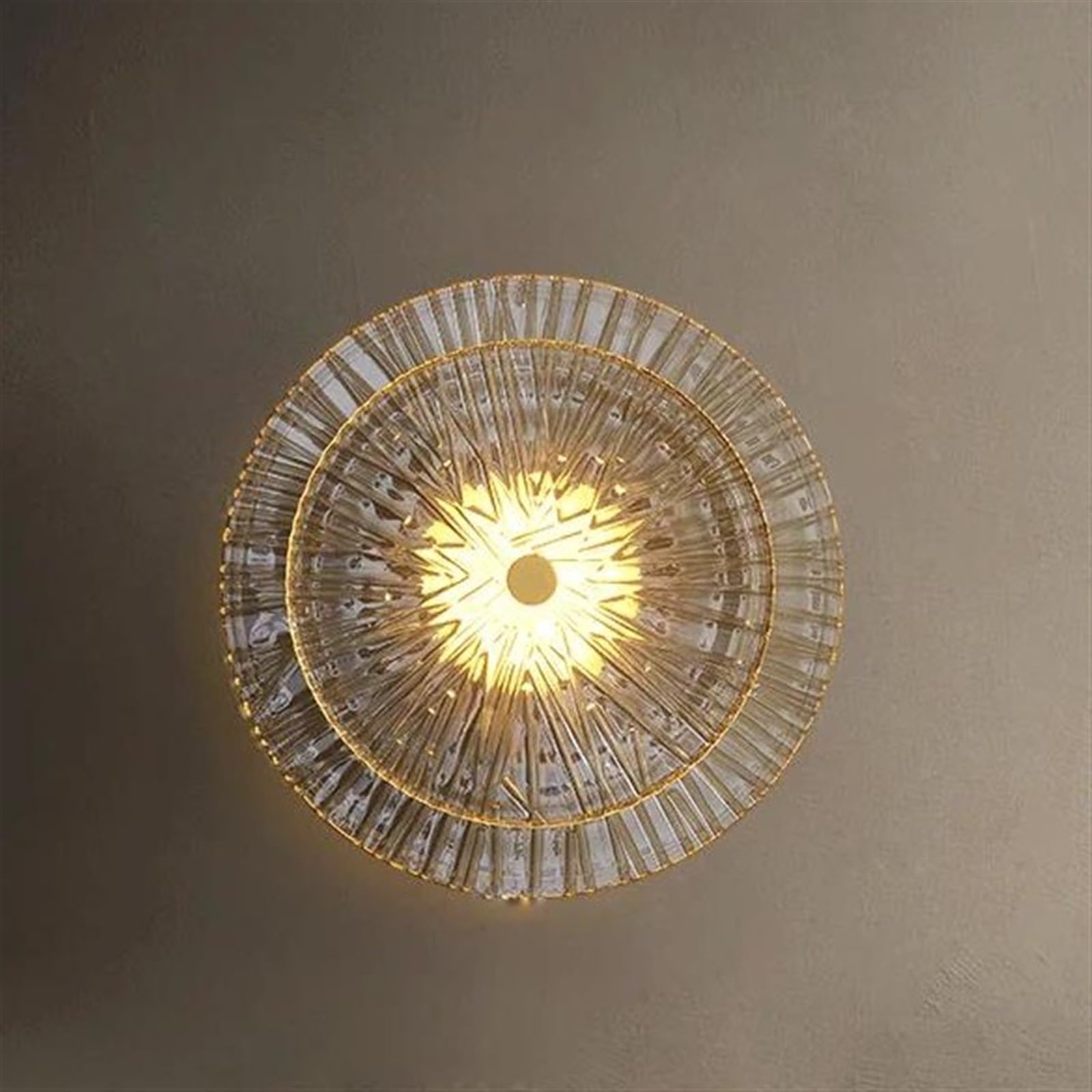 VDOQTLJT Wall Light Post-Modern Luxury Glass Home Decor Lamp for Living Room Background Bedroom Fixtures Corridor Aisle Sconces Battery Lights(Diameter 20cm)