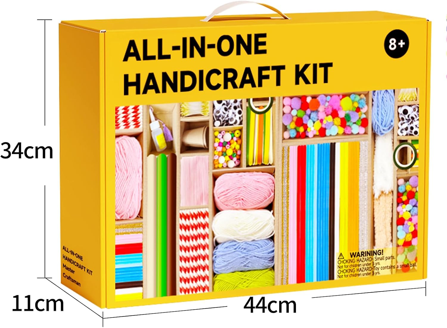 Fusihey Craft Supplies for Kids – Kids Craft Kit Box with 3000+ Pieces, Arts and Crafts Kit for Kids Ages 4‑8 & 8‑12, Storage Craft Box for Girls Boys, Bulk Art Materials Set Gift