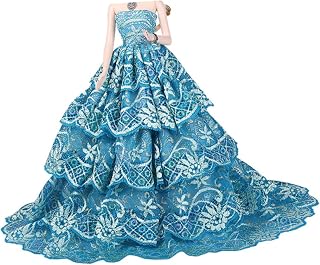 TOYANDONA De Boneca Combinando Vestido De Festa Nobre Vestido De Boneca Acessórios De Boneca Placa Combinada Vestido De Casamento 1 Peça