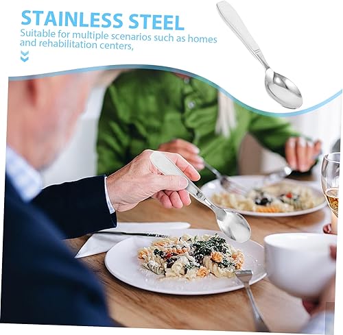 Miniatura 8 de Weighted Stainless Steel Adaptive Utensils Set for Elderly  Anti-Shaking Forks Spoons and Knives for Disabled Individuals  Easy to Hold Cutlery for