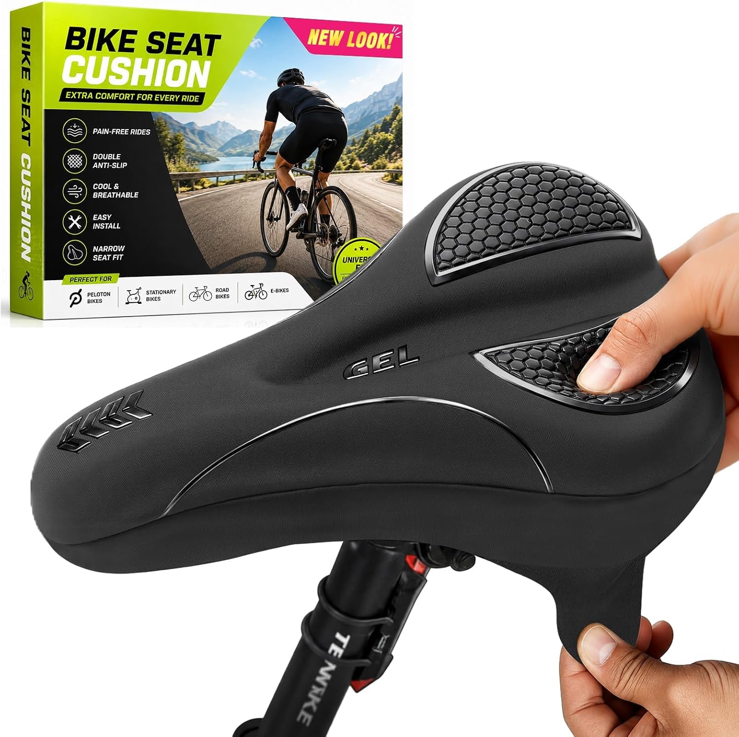 JUMPOW Bike Seat Cushion for Narrow Seats