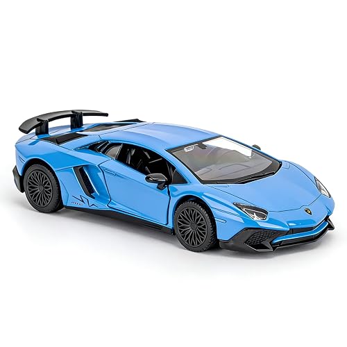 TGRCM-CZ 1/36 Scale Lamborghini Aventador LP700-4 Casting Car Model, Zinc Alloy Toy Car for Kids, Pull Back Vehicles Toy Car for Toddlers Kids Boys Girls Gift (Blue)