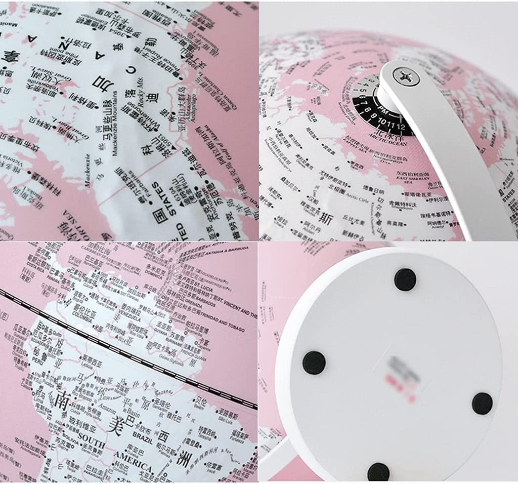 Simpatico mappamondo Rosa con Illuminazione, Decorazione per la casa Elegante e Classica del Regalo più Caldo del Mondo