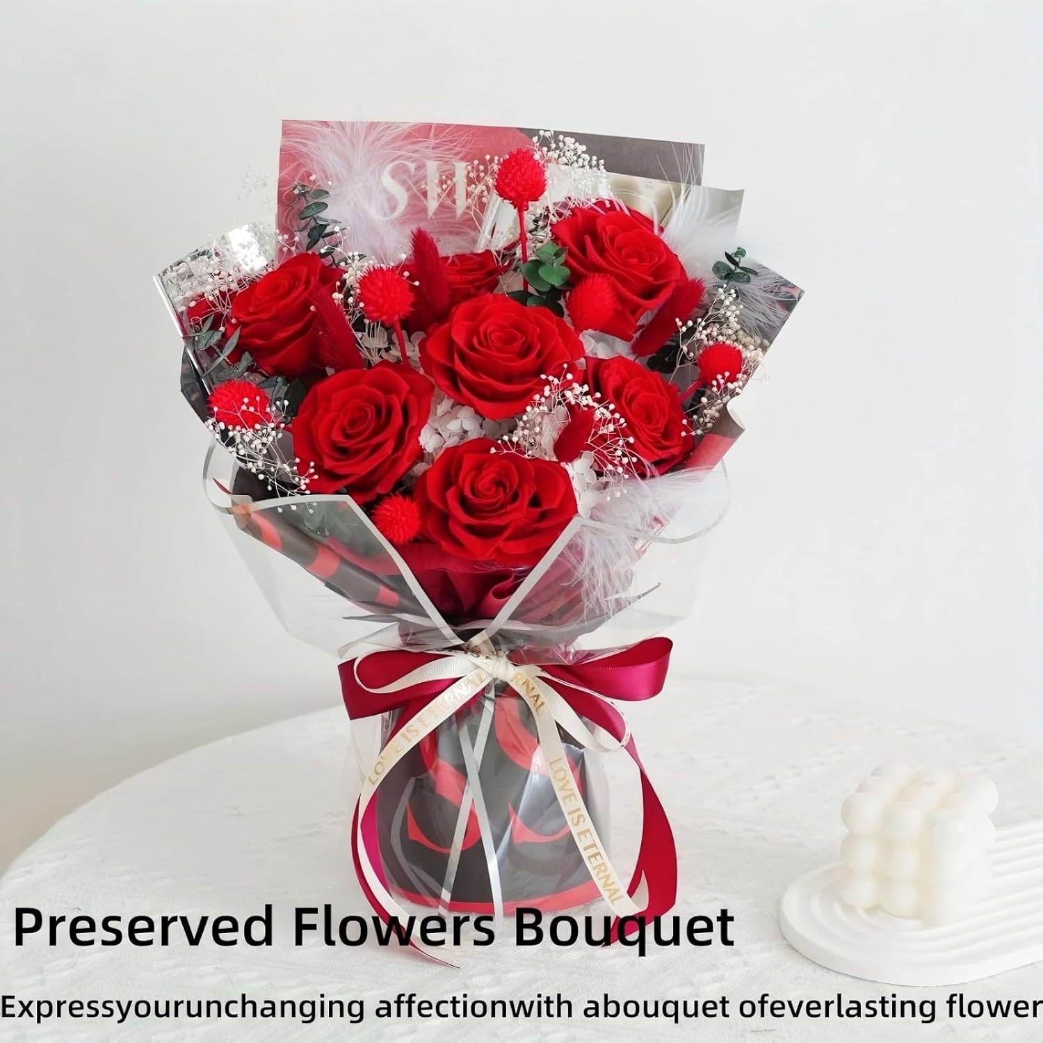 Preserved Flowers Bouquet, Flowers for Delivery Prime,100% Real Roses That Last Up to 3 Years, Gift for Her: Birthday Christmas Valentine's Day Mother's Day,Christmas, Room Decorations - Image 2