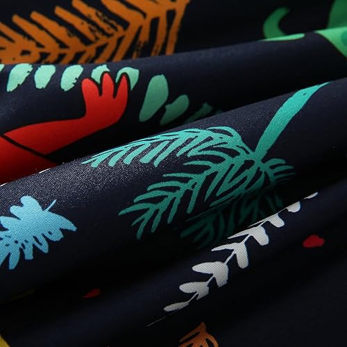 Miniatura 7 de Juego de edredón de dinosaurio tamaño individual para niños y adolescentes, 7 piezas de cama en una bolsa, juego de ropa de cama con estampado 3D de