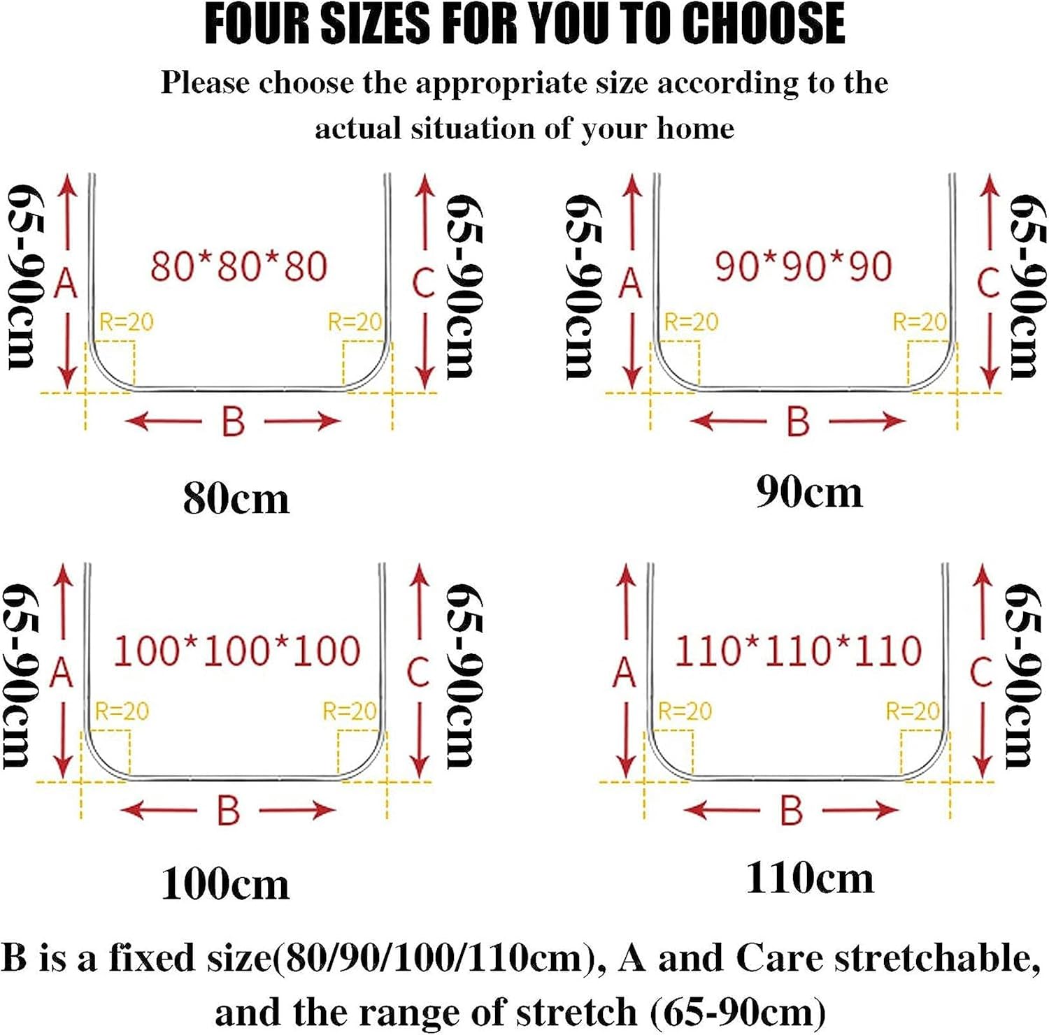 Adjustable Curved Shower ain Rod - No Drill, 304 Stainless Steel Telescoping Corner Rod, Modern Space-Saving Bathroom Accessory with Hoo, Easy Installat & Design