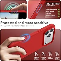 Vista 1321 de GONEZ Funda de silicona para iPhone 15 Pro Max, compatible con Magsafe, protector de cámara + protector de pantalla, forro de microfibra suave Negro