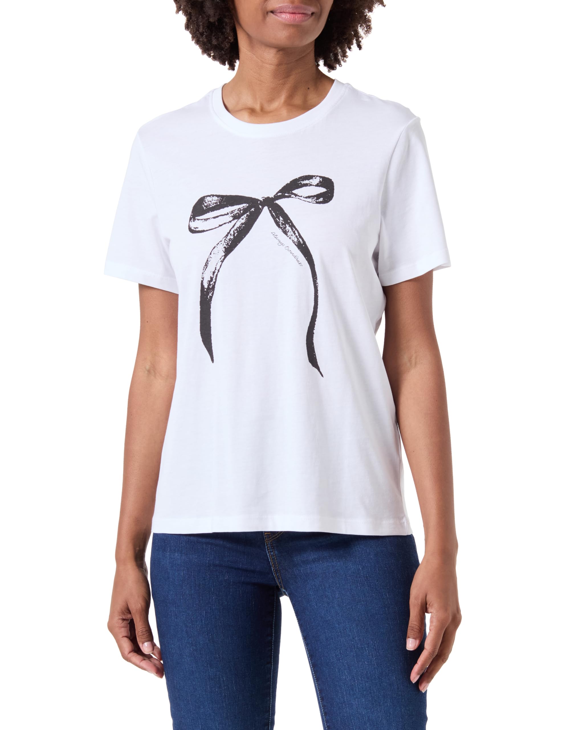 Only Women's White Onlhenny Life Reg S/S Top Box Jrs, Xs