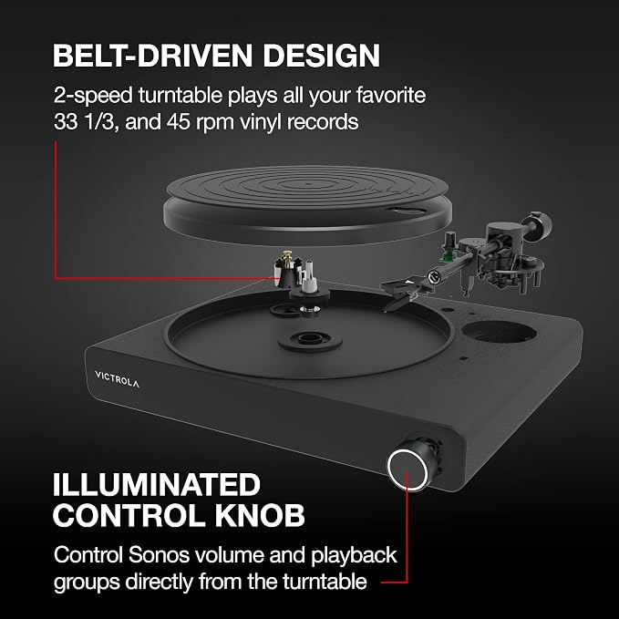 Victrola Stream Onyx tocadiscos 2 velocidades Bluetooth miniatura 4
