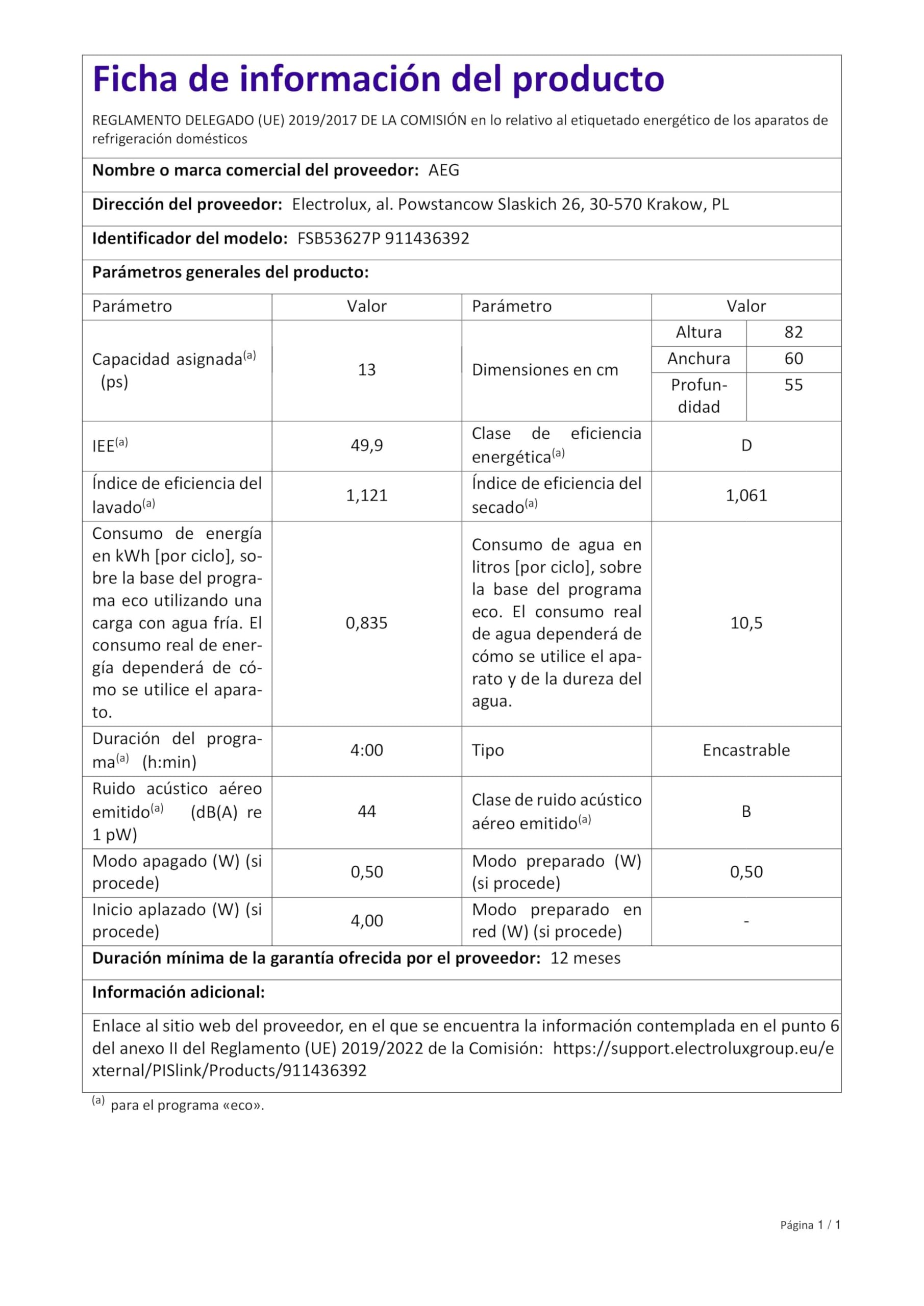 AEG FSB53627P - Lavastoviglie completamente integrata, 60 cm, AirDry – risultati di asciugatura ideali, cestino portaposate, display QuickSelect, riconoscimento del carico/orario di inizio