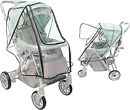 TUPI Stroller Rain Cover, All Seasons Protection for Walking, Camping, Universal Baby Travel Gear, Transparent Stroller Poncho, Baby Stroller Weather Shield for Outdoor Protection from Rain, Snow, Wind & Dust