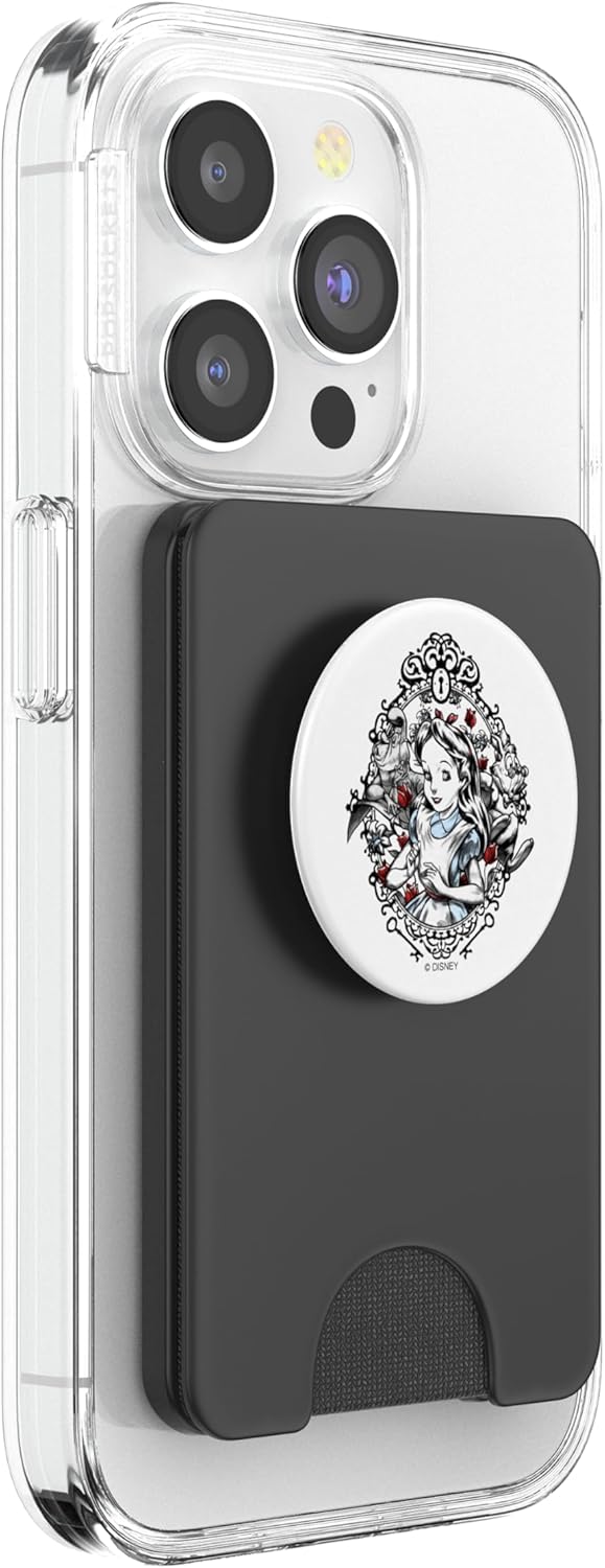 Alice in Wonderland - in The Wonderland Frame Sketch PopSockets PopWallet for MagSafe