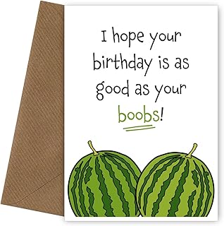 Funny Birthday Cards for Women - Good as Boobs! Cheeky and Rude Birthday Cards for Women, Fiancee, LGBT, Lesbian or Naughty Wife Bday Card | Humorous Greetings Card - 20th 25th 30th 35th 40th 45th
