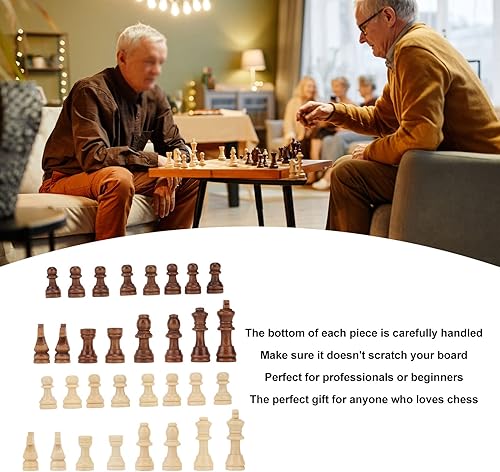 Miniatura 6 de Piezas de ajedrez de repuesto, piezas de ajedrez ligeras, regalos ideales, superficies más lisas, resistentes a los arañazos para reuniones