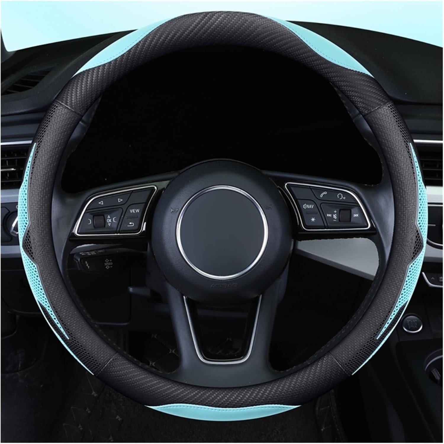 Car Steering Wheel Cover for Cadillac Car Steering Wheel Cover Car Accessories Fashionable and Generous Easy to Install (Color : 2#), YINA20230601