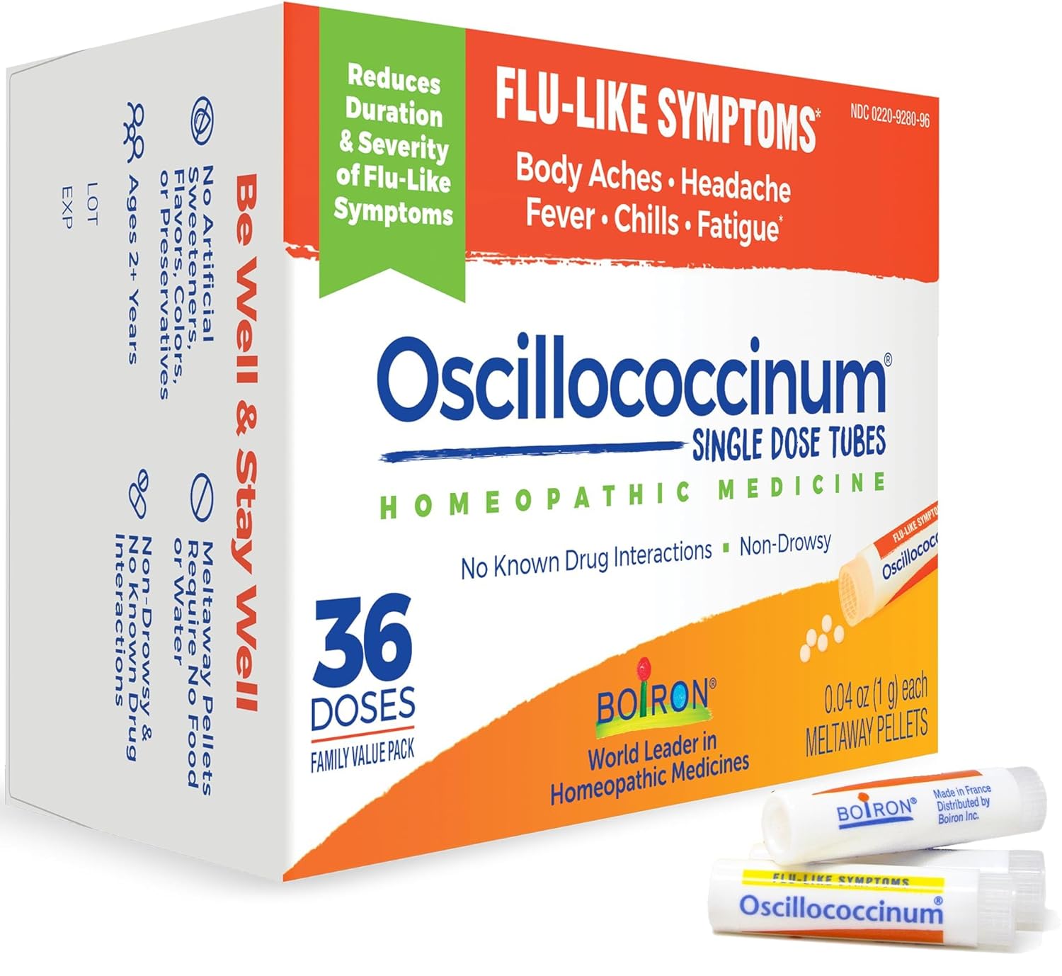 Boiron Oscillococcinum Homeopathic Medicine for flu-Like Symptoms White 36 Count