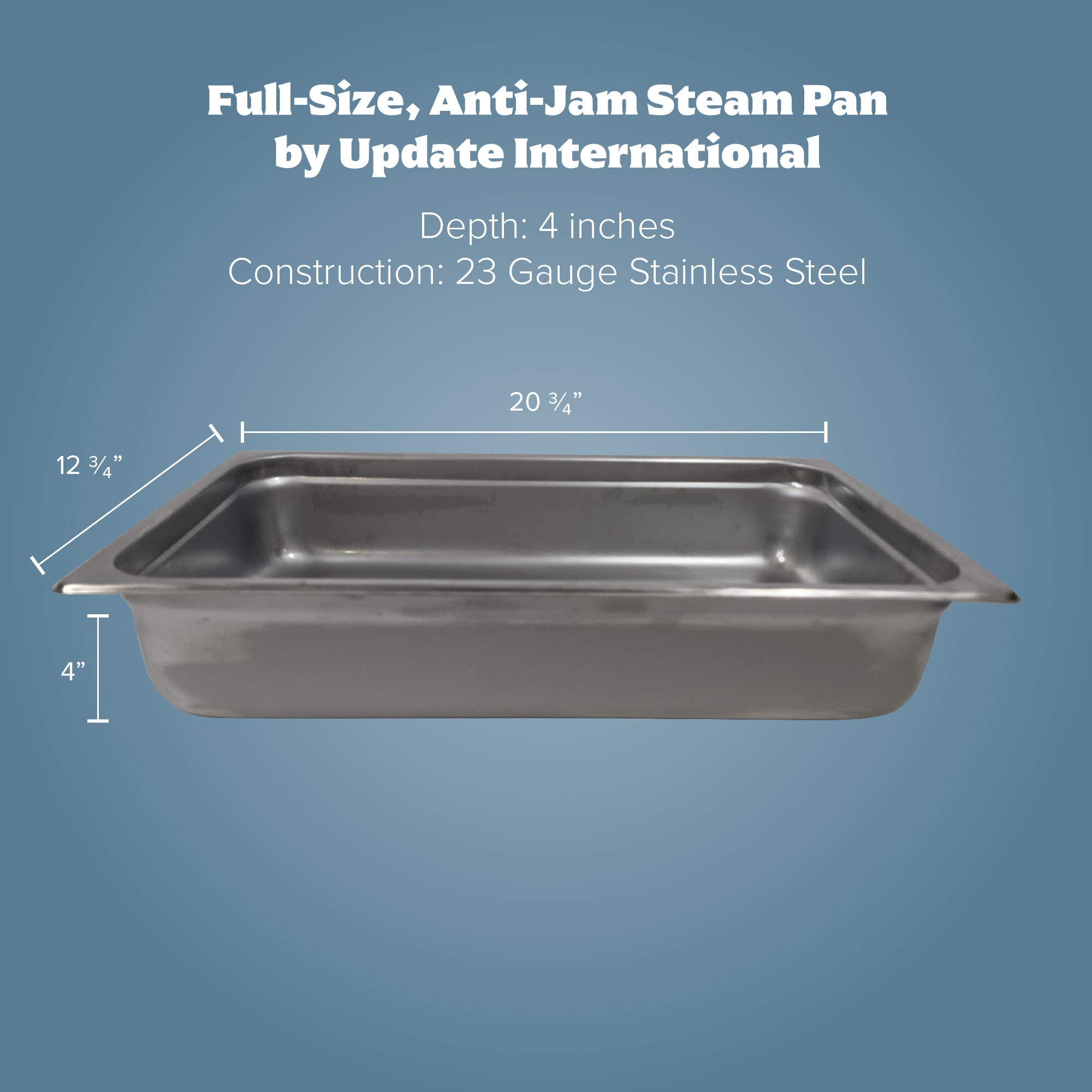Catering Food Pan 4-Inch Sixth-Size Anti-Jam Steam Table Pan - 22 Gauge ...