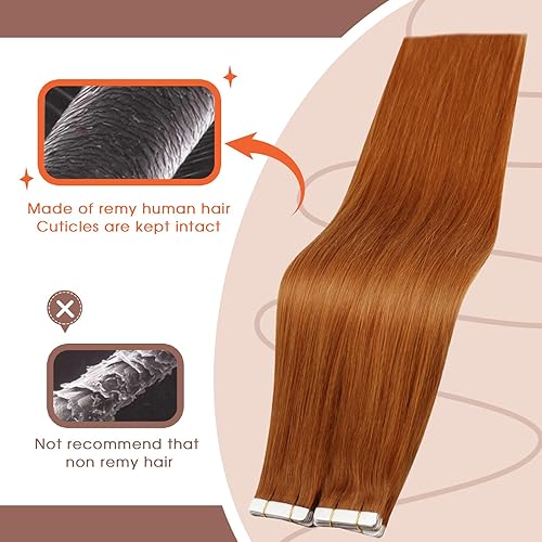 Miniatura 2 de Sunny Hair Extensiones de cabello humano con cinta de cobre, extensiones de cabello humano con cinta de cobre, 1.06 oz, extensiones de cabello