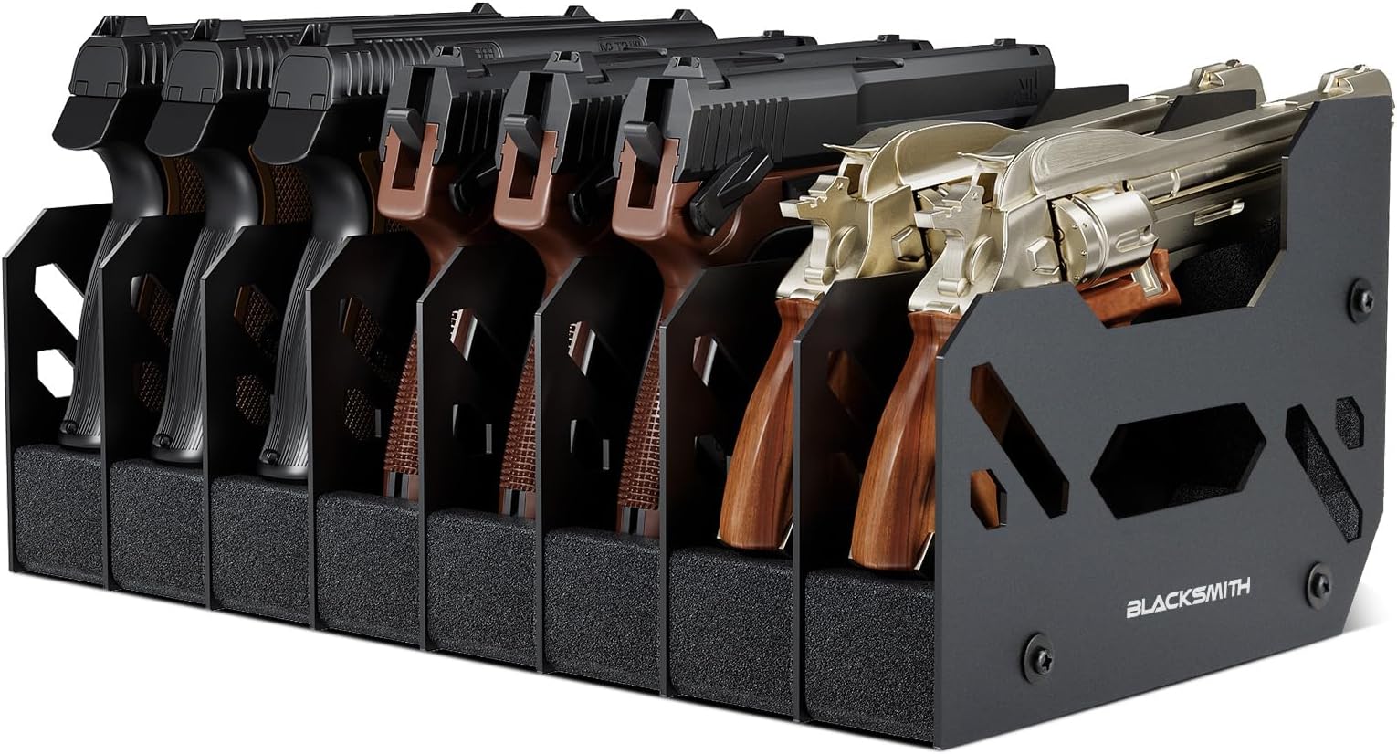 BlackSmith Foam Pistol Rack for Gun Safe Gun Accessories Storage Firearm Handgun Rack Revolver Pistols Holder