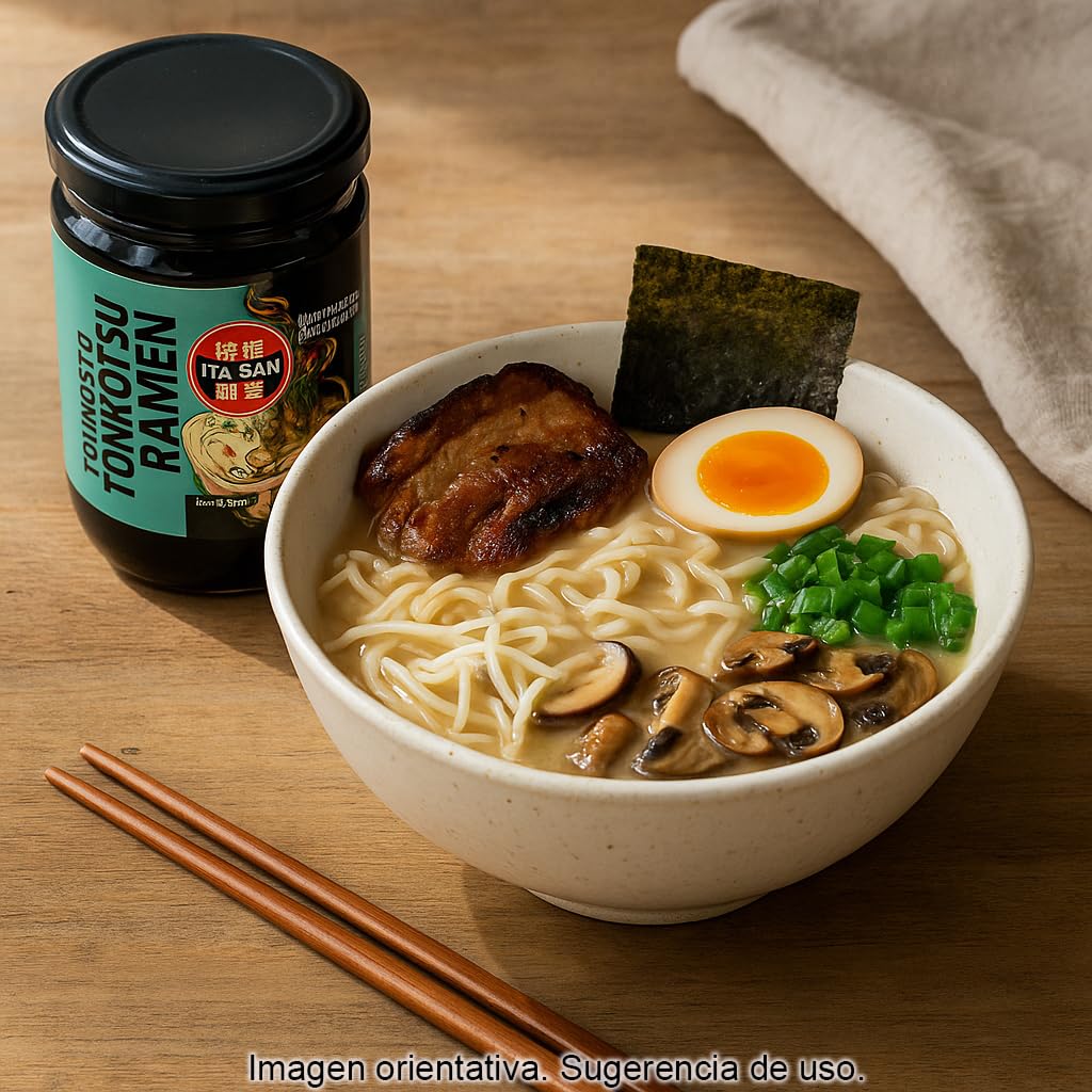 Caldo para Ramen Tonkotsu 440 ml Bote de Cristal Base Japonesa Cremosa Umami