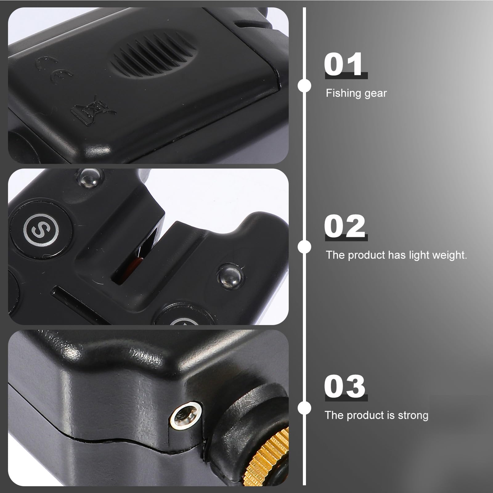 Accesorio Electrónico de Pesca Alarma Ligera y Portátil para Pesca Nocturna Material Plástico y Diseño Compacto para Cañas de Pescar