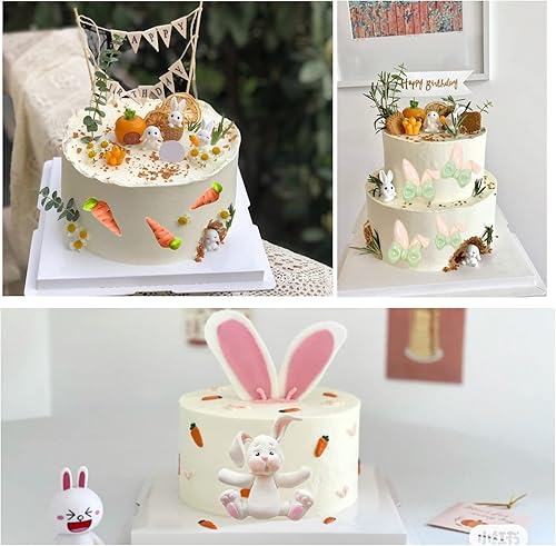 Vista 36 de ZiXiang Moldes para fondant de Pascua, moldes de silicona de conejo, molde de zanahoria y chocolate, molde de conejo, flor, caramelo para decoración