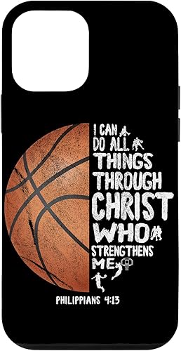 Miniatura 1 de iPhone 12 mini I can make all things through Christ Philippians Basketball Case