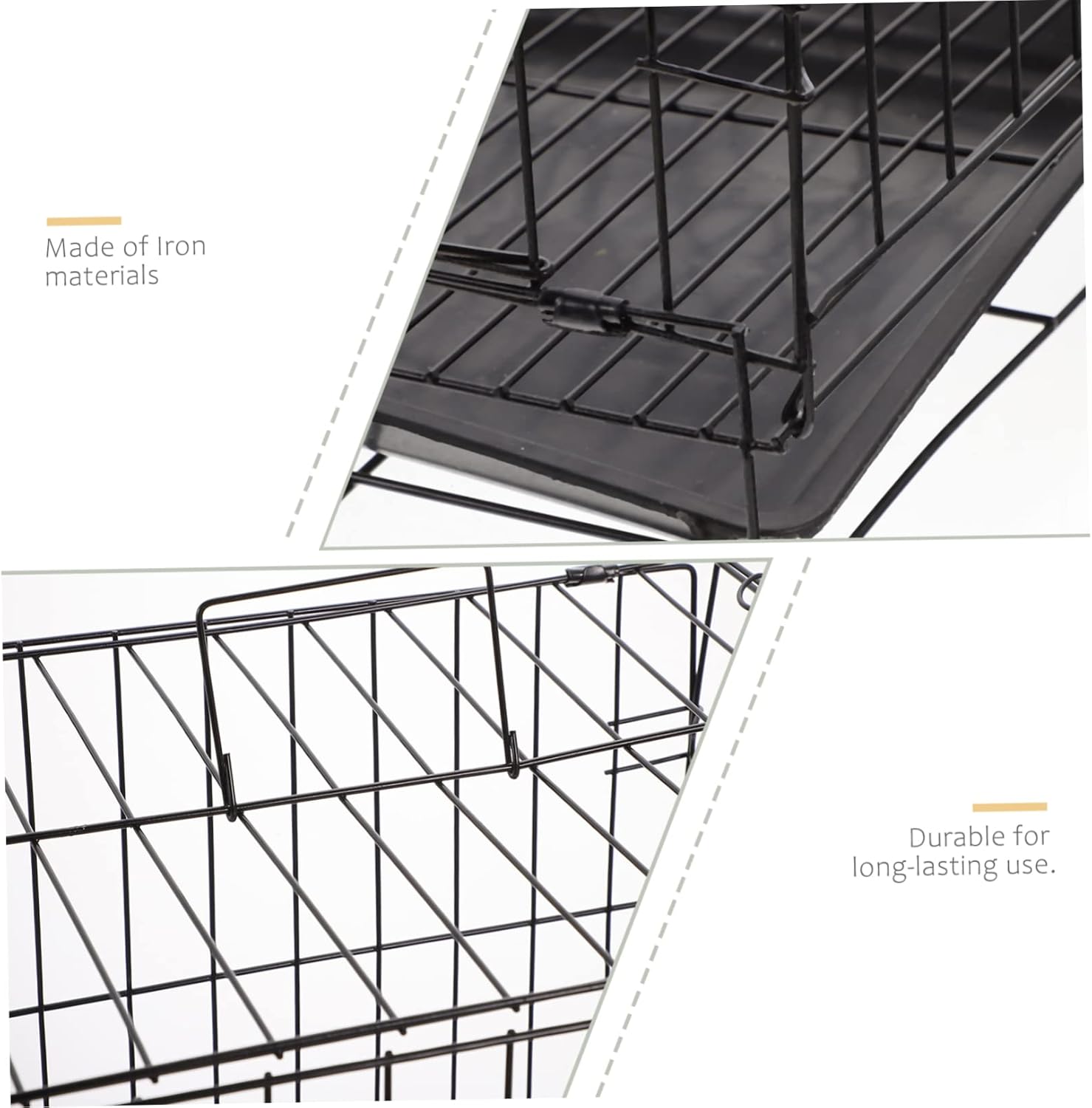 Dog Kennel Outdoor Folding Dog Crate Iron Wire Pet Cage Sturdy Pen Indoor Easy Pet Supplies