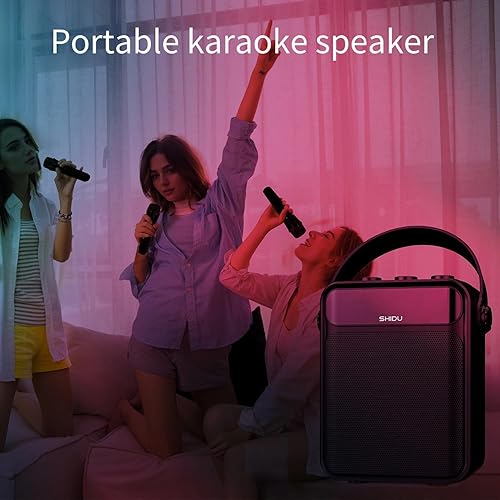 Miniatura 8 de SHIDU Amplificador de voz de 40 W con micrófono inalámbrico de mano, amplificador de voz inalámbrico para profesor, amplificador de potencia