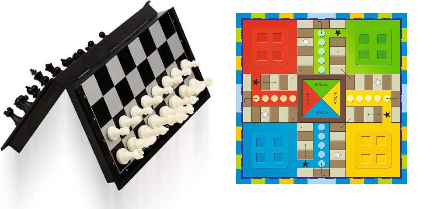 Buy Jaynil Enterprise® Folding Magnetic Chess and Ludo Snakes and Ladders  Family and Friends Entertainment Board Game Online at Low Prices in India -  Amazon.in