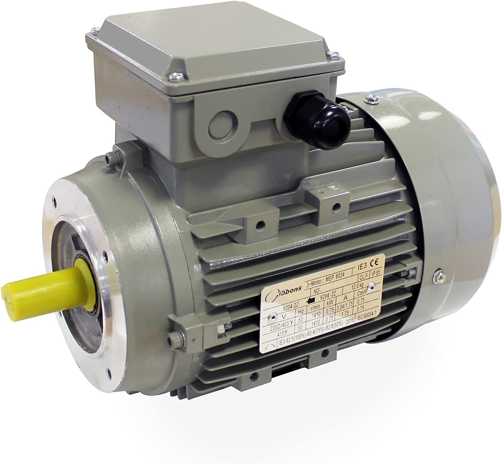 Three Phase 2.2kW Squirrel Cage Electric Motor 2.2 kW 4-pole 1500 rpm 50 Hz 400 V (B14 Flange)