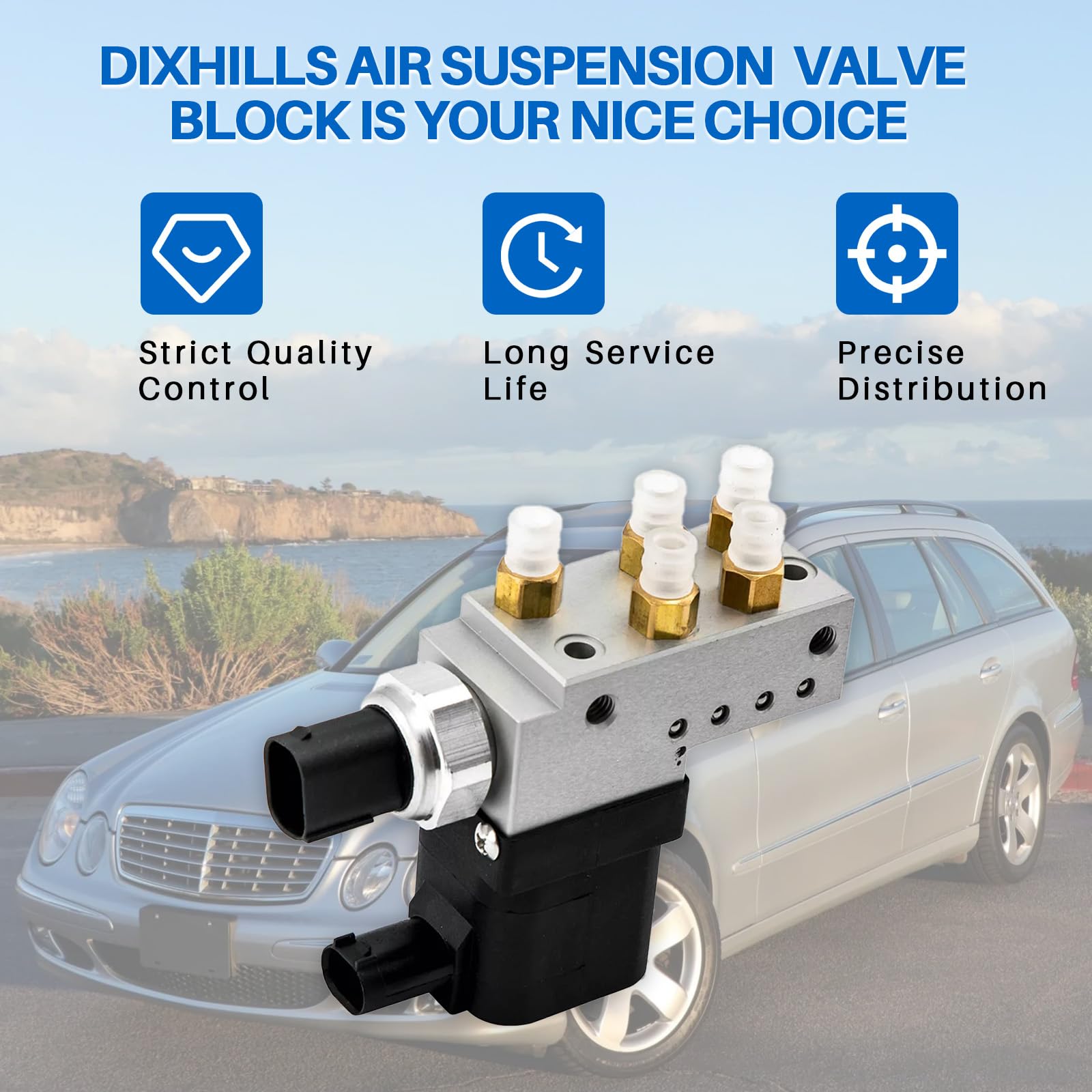 Controlador de válvula de resorte de aire, compatible con Clase E W211 S211 CLS Clase C219 CLS500 E320 E500 E550 2113200158 A2113200158