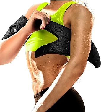 Amazon Com Neoprene Arm Trimmers Sauna Sweat Band For Women Men Weight Loss Compression Body Wraps Sport Workout Exercise A Pair Health Household