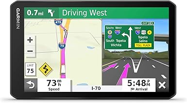 garmin 010 02313 00 dezl otr700 7 inch gps truck navigator easy to read touchscreen display custom truck routing and load to dock guidance