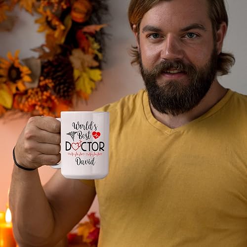 Miniatura 4 de Tazas personalizadas del mejor médico del mundo, tazas de café personalizadas con nombre, tazas de té personalizadas para médico, regalos de
