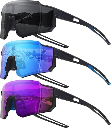 Vista 38 de STORYCOAST Lentes de sol deportivos polarizados para hombres y mujeres, para conducir, pesca, ciclismo, bicicleta de montaña, protección UV400