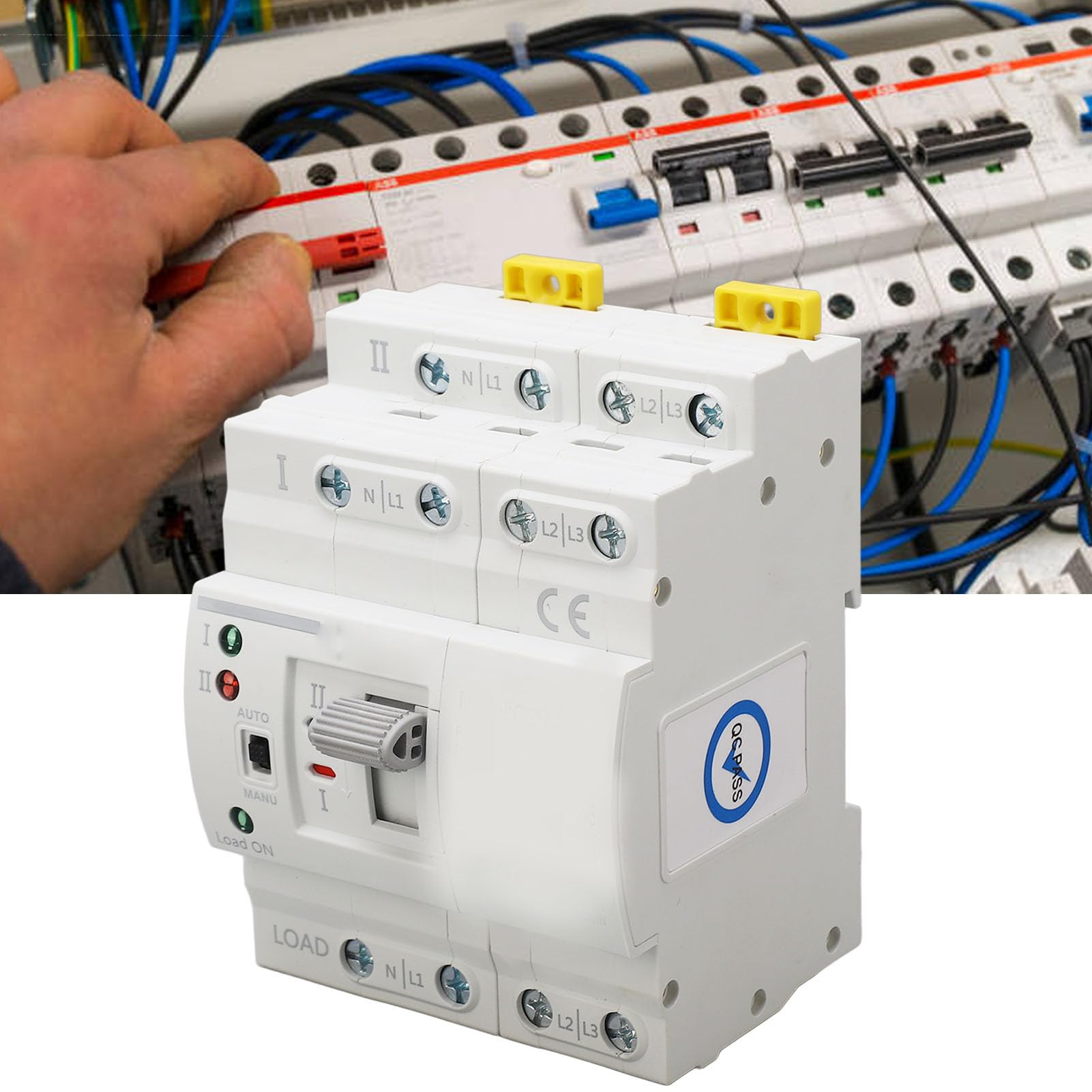 Hyuduo Interruttore di Trasferimento Automatico, Interruttore di Trasferimento Automatico a Doppia Potenza, a Livello di PC 32A per Alimentazione Rapida e Affidabile, Switch di Adatti, Adatti, di