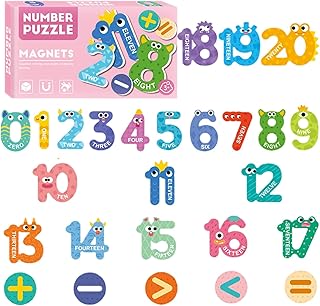 GkgWuxf Números Magnéticos para Pizarra Blanca, Imanes De Números Grandes,Imanes de Nevera con números | Juguetes de números de multiplicación, división, Suma y resta para niñas y niños