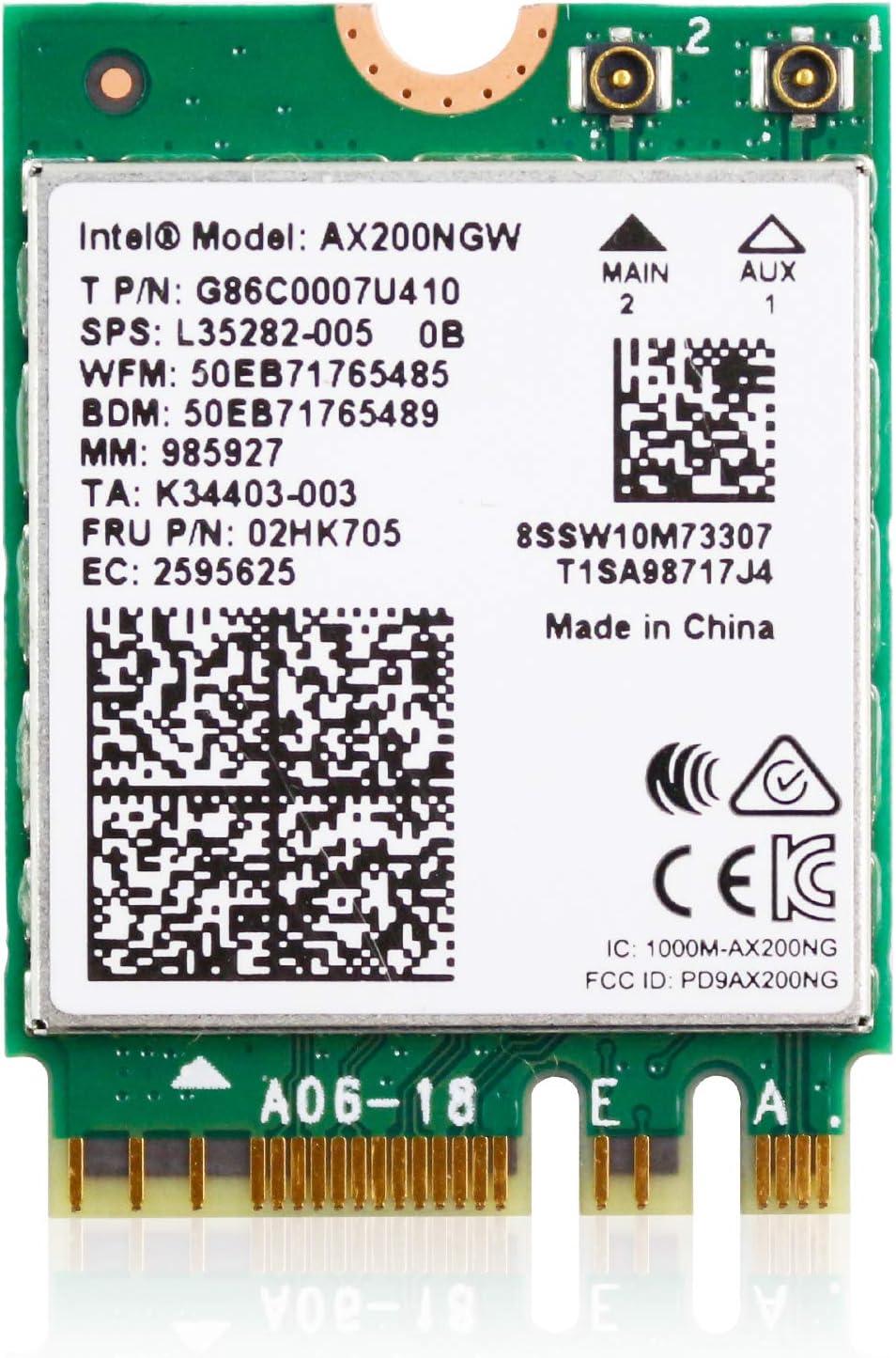 EDUP WiFi 6 AX200NGW M.2 Wireless Network Card WiFi Adapter with Bluetooth 5.0 Receiver Adapters for Notebook Laptop PC 802.11AX Dual Band 2.4GHz 574Mbps / 5GHz 2.4Gbps Support Windows 10 64bit : Electronics