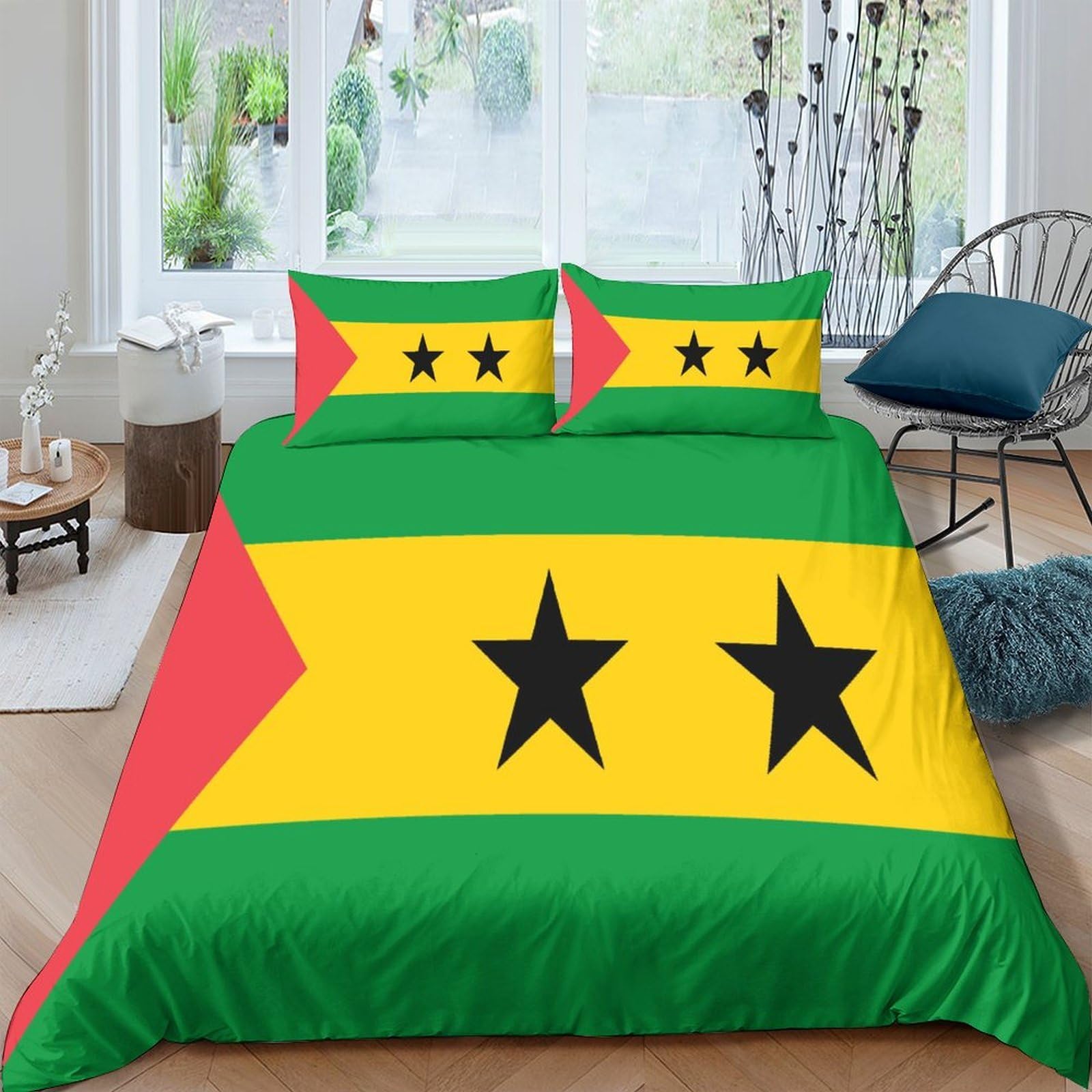 Housse de couette 220x240cm en microfibre super douce et respirante 3D