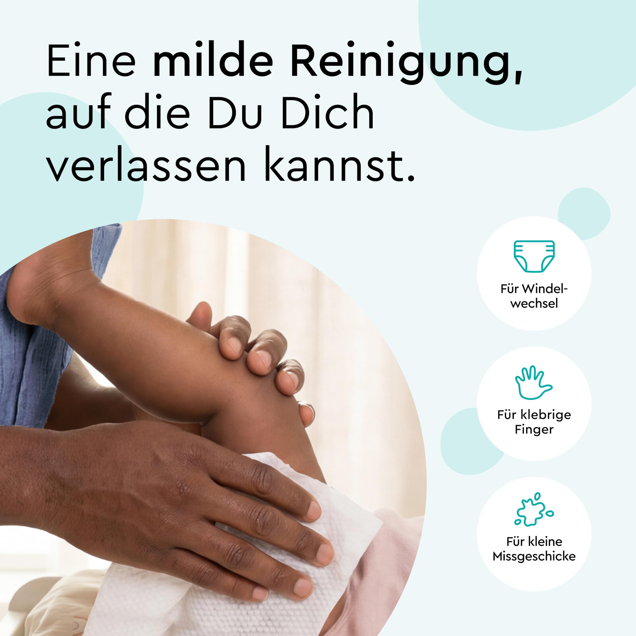 LILLYDOO Baby Feuchttücher mit 99% Wasser,extra großes Tuch, 576 Stück (8 x72), 100% plastikfrei, ohne Parfüme & mild wie Watte & Wasser,sanft reinigend für empfindliche Haut,Dermatologisch getestet