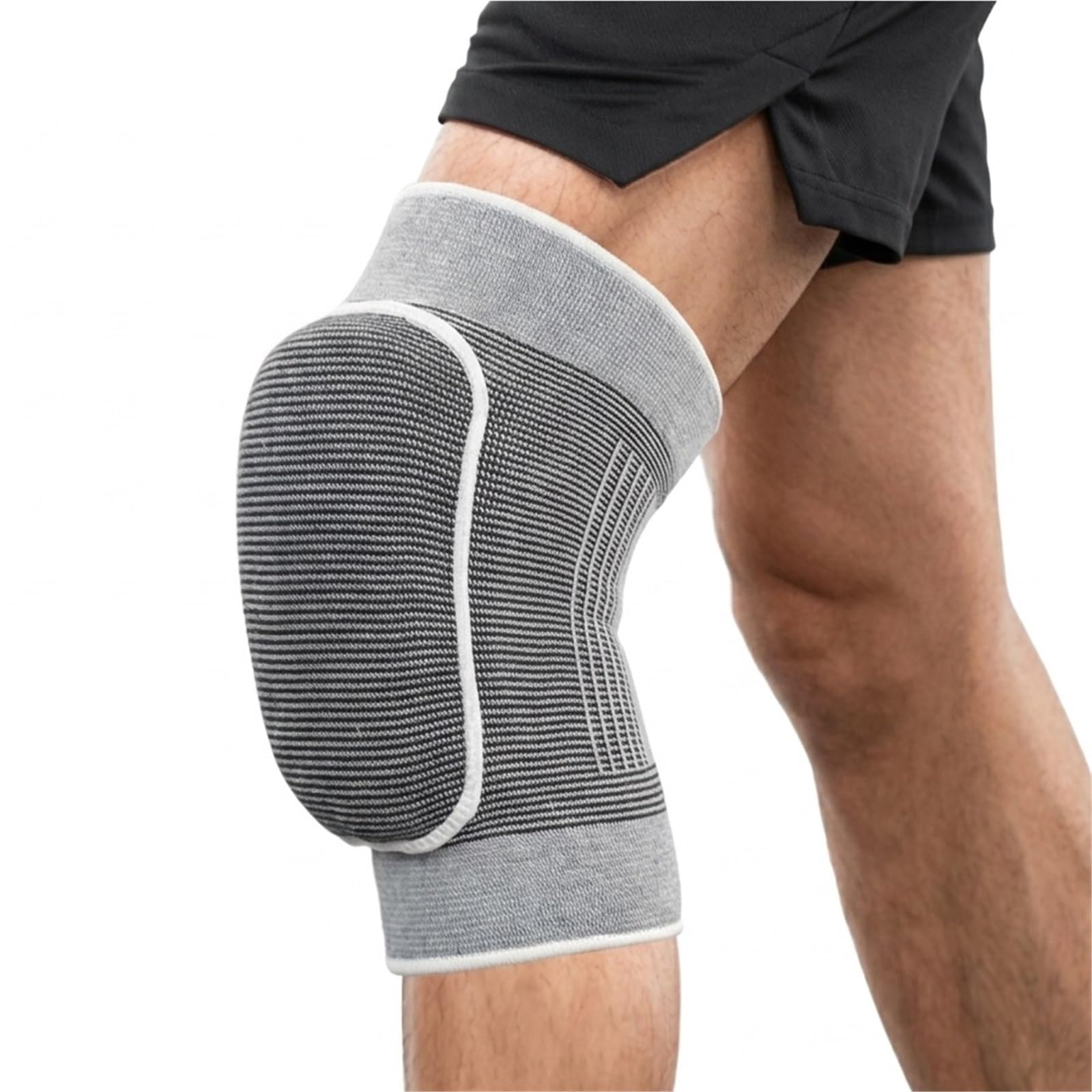 Genérico Rodilleras de Esponja para Voleibol, Baile y fútbol, Rodilleras Acolchadas Suaves y Transpirables para Deportes como Correr, Ciclismo y Baloncesto, Mangas Protectoras (Gris) (Gris)
