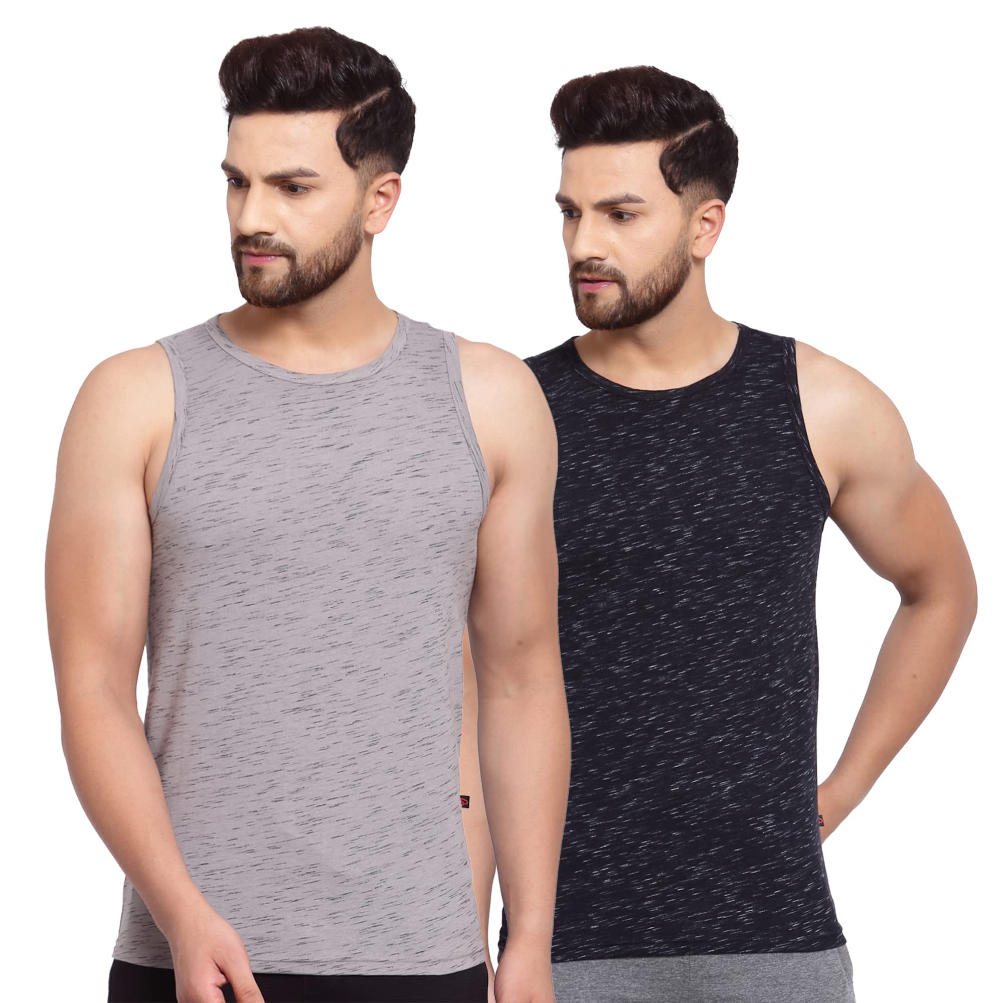 sporto Men's Round Neck Solid Vest, Premium Super Soft Cotton, Ultra Light (Combo Pack)-picture-18